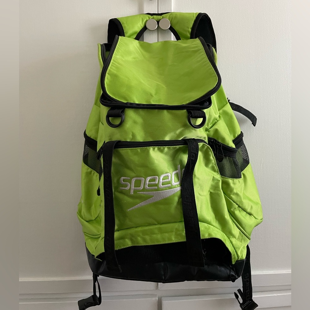Speedo Lime Green Large Backpack with Black Accents NWOT Brand new